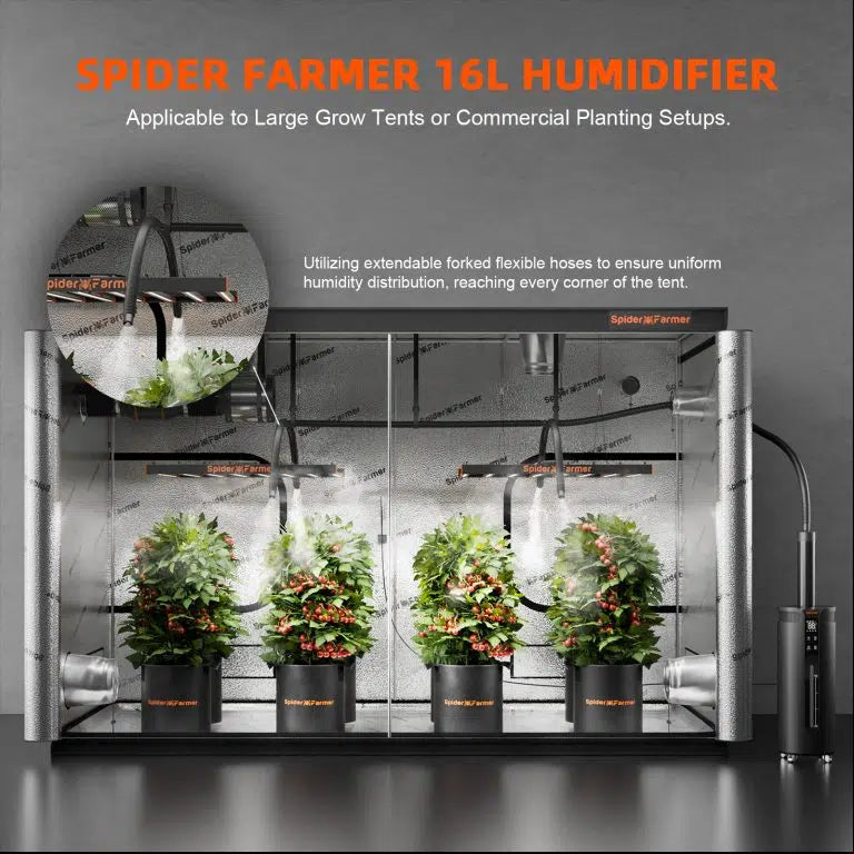 Spider Farmer® 16L Cool Mist Humidifier – Weed Head